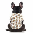 thumbnail image 5 of Dog Shirt Pet Sweater Lightweight Cartoon Animal Print Puppy Pullover Breathable Soft Pet Apparel for Small Medium Dogs Cats Light Brown All Season Pet T Shirt 1 Pack, 5 of 6