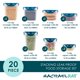 thumbnail image 2 of Juego de recipientes de almacenamiento de alimentos Rachael Ray, 20 piezas, transparente/verde azulado, 2 of 9