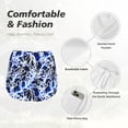 thumbnail image 6 of Lsque Blue Lightning2 Printed Women's Running Shorts with Liner Pockets,Elastic Quick Dry Workout Athletic Gym Yoga Shorts,Womens High Waist Shorts-XX-Large, 6 of 9