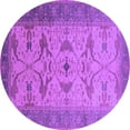 thumbnail image 1 of Ahgly Company Indoor Round Oriental Purple Traditional Area Rugs, 3' Round, 1 of 4