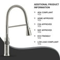 thumbnail image 6 of Strictly Sinks Pull Down Sprayer Kitchen Faucet Contemporary Design Single Handle High Arc Spring, 6 of 8