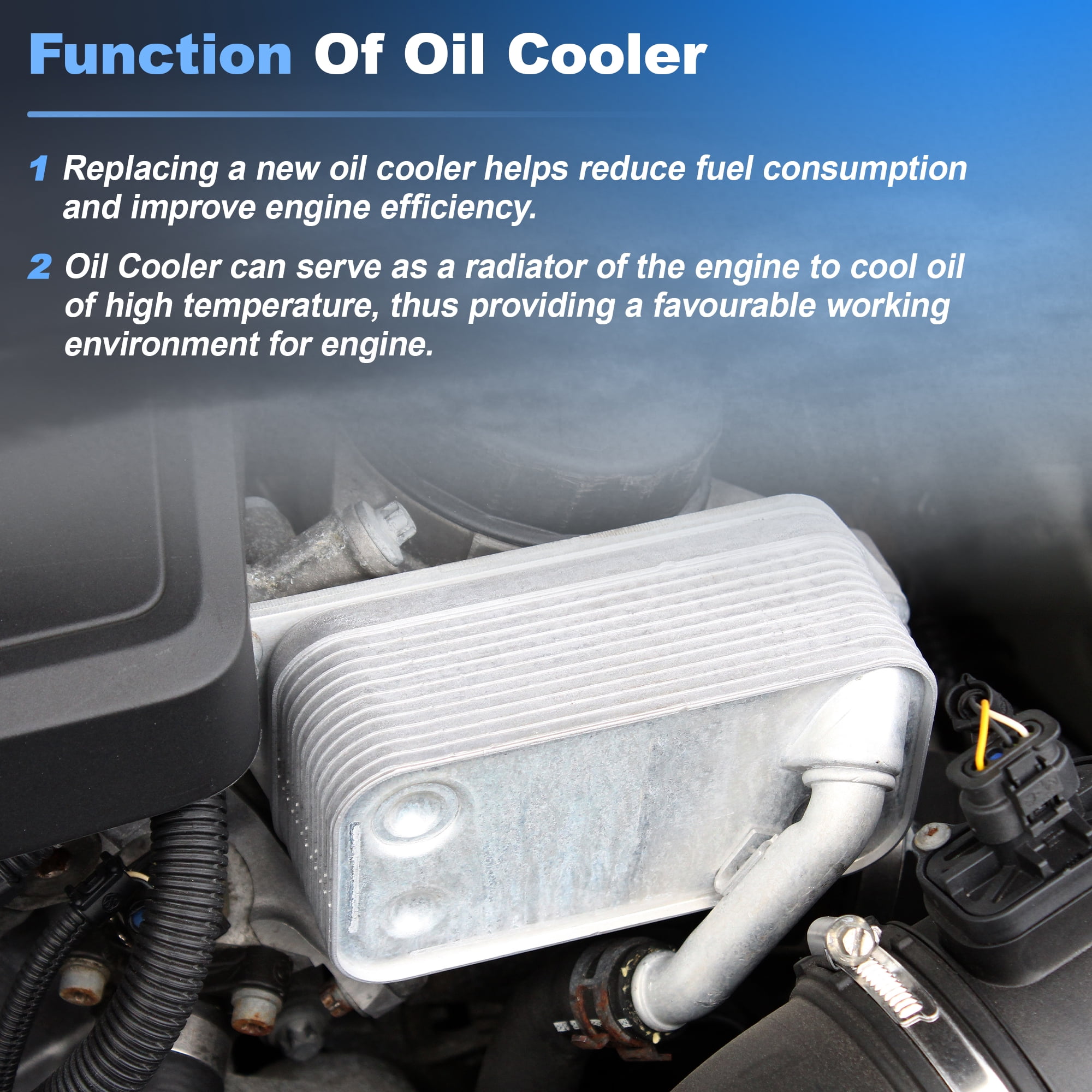 Unique Bargains 1L2Z6A642FA Engine Oil Cooler for Ford Explorer 2002-2010 Models