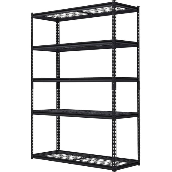 ChaoLink Estantería de garaje industrial resistente de 5 niveles con capacidad de 2500 libras, estantes metálicos ajustables, estantería duradera de 48x18x72
