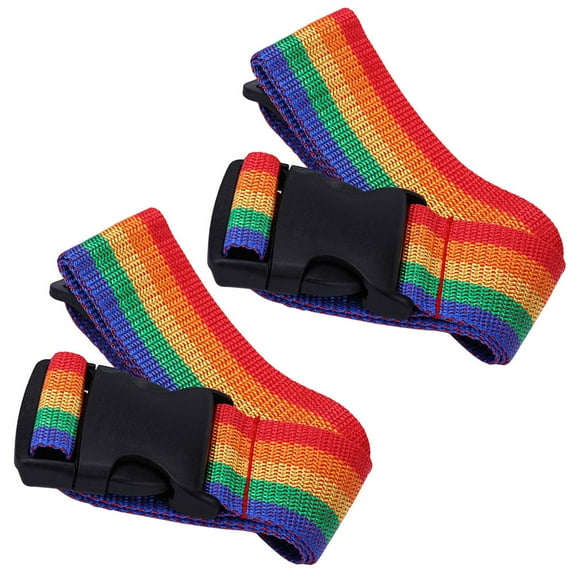 GOOHOCHY 2PCS Luggage Strap Heavy Duty Straps Utility Strap for Outdoor Sports Backpacking Sleeping Bag Compression Luggage Bundling with Gear Quick Release Buckle (Multicolor)