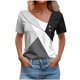 thumbnail image 1 of Tops de Algodón para Mujeres Cuello en V Casual de Manga Corta, Imitación Algodón Primavera Y Blusa de Verano, 1 of 5