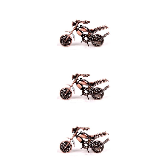Transemion Authentic True Metal Vehicles - Must-Have For Any Motorcycle antique bronze 14cm*6cm*7cm 3Set