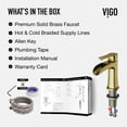 thumbnail image 5 of VIGO Paloma Single Handle Single-Hole Bathroom Faucet in Matte Brushed Gold, 5 of 13