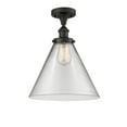 thumbnail image 5 of Innovations Lighting  Ballston Urban Cone - 1 Light 12" Semi-Flush Mount Brushed Brass/Plated Smoke, 5 of 5