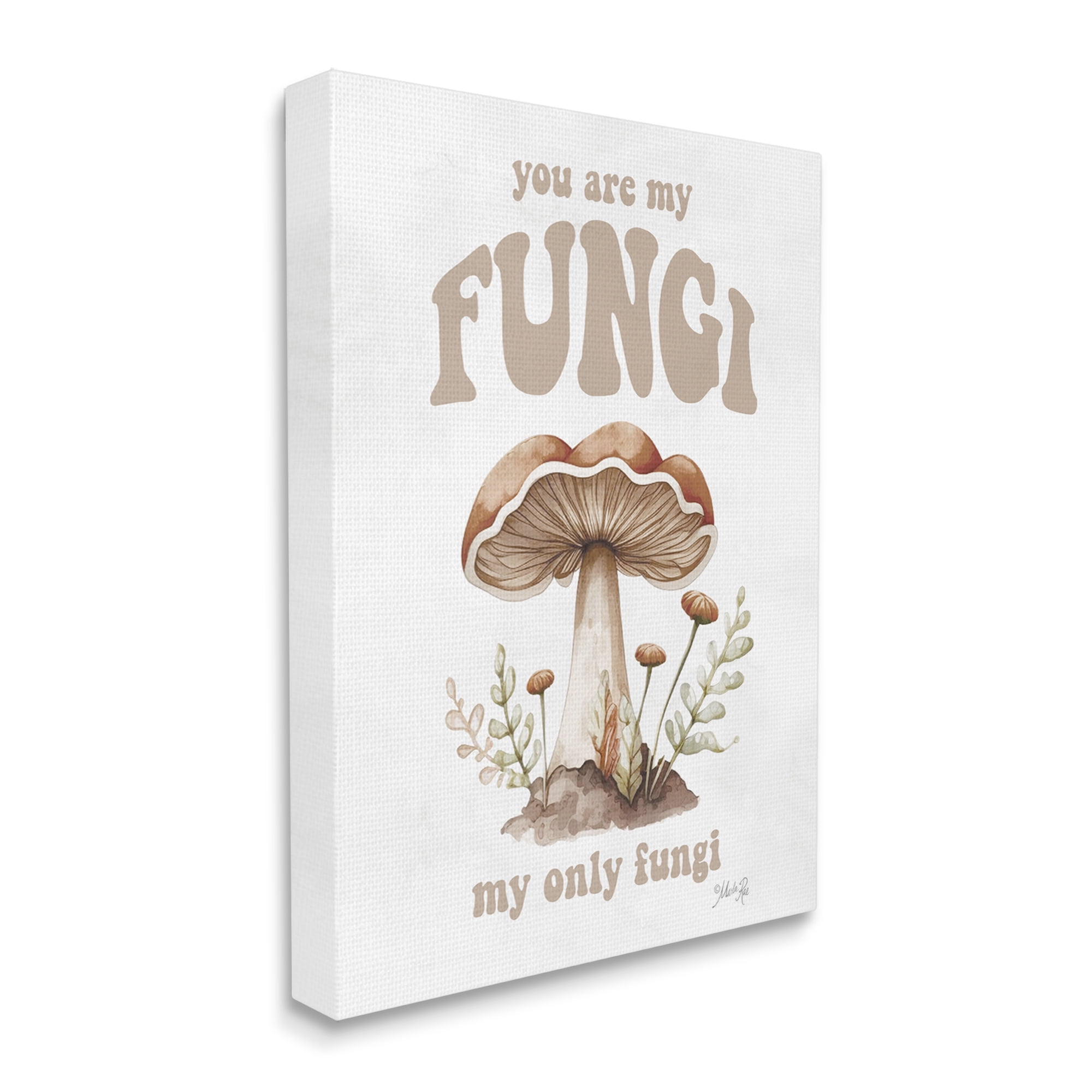 Stupell Industries You Are My Fungi Phrase Botanical & Floral Painting Gallery Wrapped Canvas Print Wall Art, 24 x 30