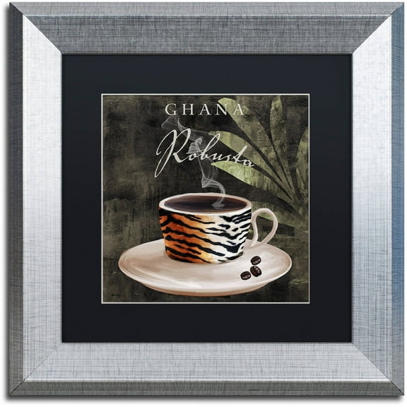 Trademark Fine Art "Afrikan Coffee IV" Canvas Art by Color Bakery Black Matte, Silver Frame