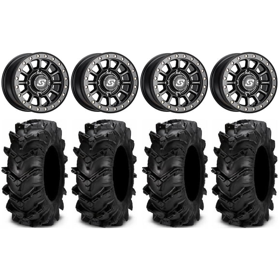 Sedona Sano Bdlk 15x7 Wheels Bk 32" Cryptid Tires Polaris RZR XP 1000 / PRO XP / Ranger XP 900/1000