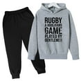 thumbnail image 2 of Youmylove Kids Boys Girls Tracksuit Rugby Pullover Hoodies Pants Set American Football Fans Sports Gift Jogging Sweatsuits Vintage Rugby Player Sports Retro Leisure Streetwear, 2 of 3
