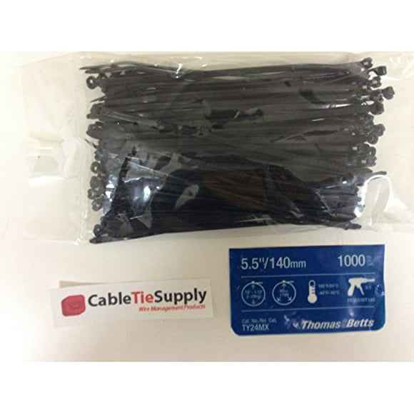 Ty-Rap TY524MX 2-Piece Standard Cable Tie, 5-1/2 in L x 0.14 in W x 0.05 in THK, Nylon