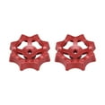 thumbnail image 5 of Uxcell Square Broach 6x6mm Wheel 63mm Plastic Faucet Round Wheel Handle Red 2 Pack, 5 of 5