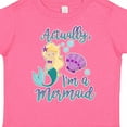 thumbnail image 4 of Inktastic Actually Im a Mermaid with Seashell and Bubbles Girls Toddler T-Shirt, 4 of 5