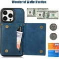 thumbnail image 4 of for iPhone 14 Pro Max Crossbody Wallet Case for Women, Bling Glitter PU Leather Phone Case with RFID Blocking Card Holder Cover for iPhone 14 Pro Max SZ Blue, 4 of 18