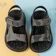thumbnail image 5 of Povozer Big Kid Sandals 2025 Sandals for Toddler Girls Toddler Boys Girls Double Buckle Sandals Children's Adjustable Back Strap Water Sandals for US Size 13.5,Grey, 5 of 5