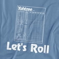 thumbnail image 2 of Yahtzee Lets Roll Women's T Shirt, Carolina Blue, Large, 2 of 6