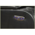 thumbnail image 3 of Modern Pebbled Faux Leather Power Reclining Sofa with LED Lights & Adjustable Headrest - Black, 3 of 10