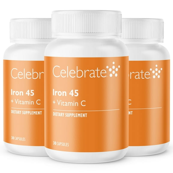 Celebrate Vitamins 45 mg Iron with Vitamin C Capsules - 90 count