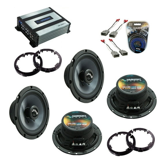 HA-65 6.5" 300W Speakers, HA-A400.4 800W Sub Amp and HA-AK10 600W Amp Kit