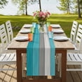 thumbnail image 4 of Table Runners 72 Inches Long Dress Scarves, Turquoise Wood Grain Farmhouse Kitchen Table Runner, Coffee Tablerunners, Country Retro Wooden Plank Gray 16x72 Inch, 4 of 9