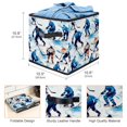 thumbnail image 3 of Lce Hockey Foldable Toy Storage Baskets, Storage Bins with Handle, 10.8"x10.5"x10.6", Large Capacity, 3 of 6