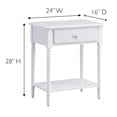 thumbnail image 3 of Solid Wood Coastal Nightstand with USB-C Charging Station, Soft-Close Drawer, Bedrooms and Living Rooms, 3 of 15