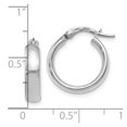 thumbnail image 2 of FJC Finejewelers 14 kt White Gold Hoops Polished Hoop Earrings 17 mm x 16 mm, 2 of 6