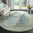 thumbnail image 2 of SAFAVIEH Valencia Tristen Floral Bordered Polyester Area Rug, Blue/Multi, 6' x 9', 2 of 10