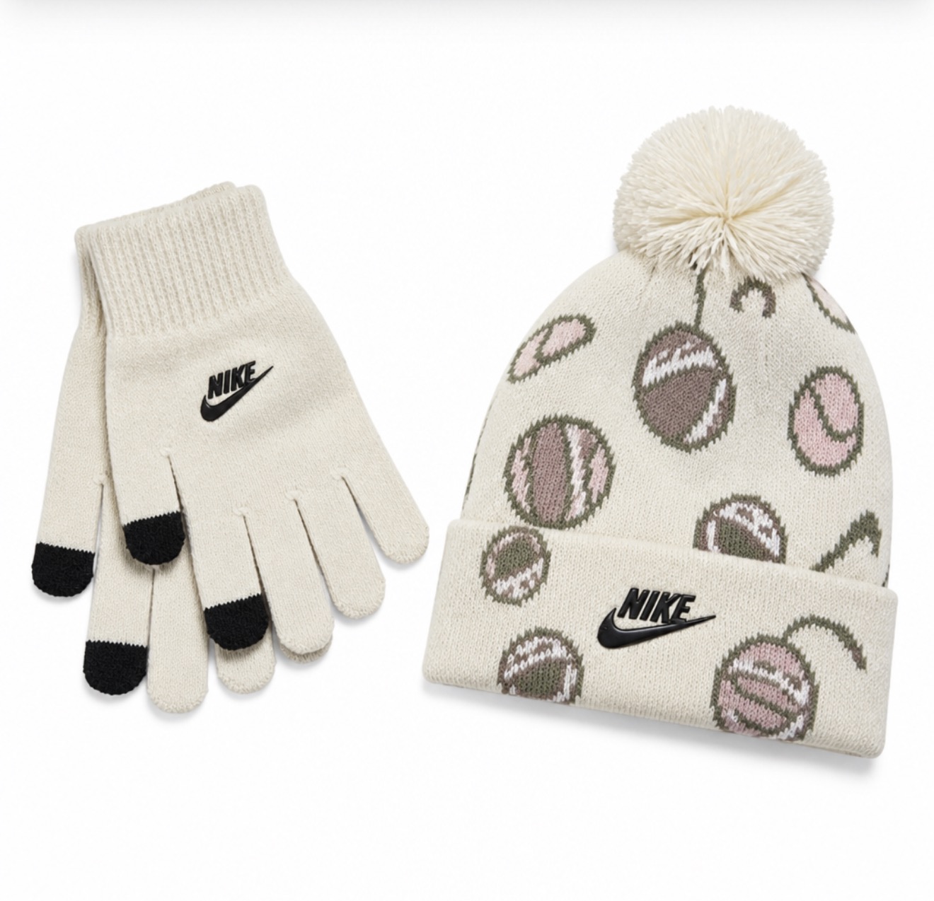 Nike Knit Pom Beanie and Gloves 2-Piece Winter Set photo 4