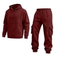 thumbnail image 5 of Nugftut Mens Outfits 2 Piece Hoodie and Cargo Pants Set Sweatsuit with Pockets Casual Outfits, 5 of 9