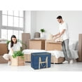 thumbnail image 6 of Unique Bargains 1 Pack Clothes Storage Bags Moving Bags Navy Blue 24*20*16in, 6 of 7