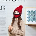 thumbnail image 3 of Clearance! Hassda Womens Winter Hat 3PCS Womens Winter Scarf Set Thickend Knitted Hat Scarf Face Cover Outdoor Winter Hats for Women Knit Hats for Women Red, 3 of 6