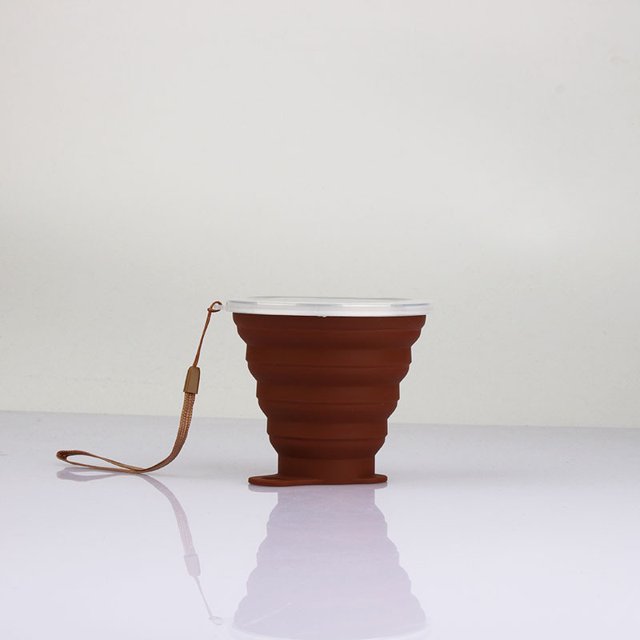 Taza plegable de silicona para viajes, tetera ecológica, taza portátil para enjuague bucal, taza extensible para regalo