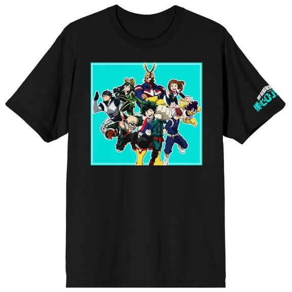 My Hero Academia Class 1-D Crew Neck Short Sleeve Men's Black T-shirt-XXL