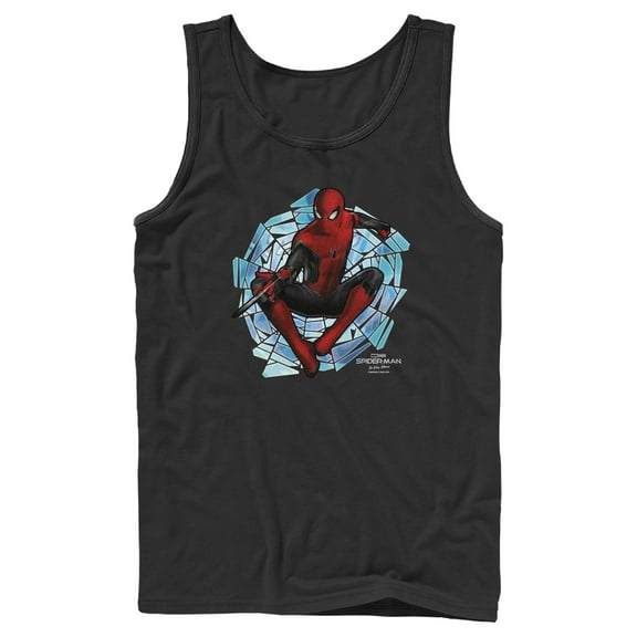 Men's Marvel Spider-Man: No Way Home Spinning Webs Tank Top Black Small