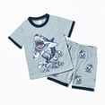thumbnail image 2 of TOWED22 Toddler Baby Boy Summer Clothes Short Sleeve Letter Print Shirt and Elastic Waist Shorts Set Summer 2Pcs Dark Gray,5-6 Y, 2 of 9