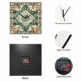 thumbnail image 2 of Green Orange Beige Boho Wooden Wall Clock Silent Non Ticking, Retro Ethnic Tribal Abstract Art Square Wall Clocks Battery Operated, Decor Clock for Home Office, Living Room, Kitchen, 10 Inch, 2 of 9