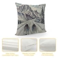 thumbnail image 4 of Holidays at Ski Throw Pillow Covers  Mountains Panorama in Winter Sketch Linen Pillow Cushion Cases Square Pillowcases for Sofa Couch Bedroom Living Room Car, 4 of 5