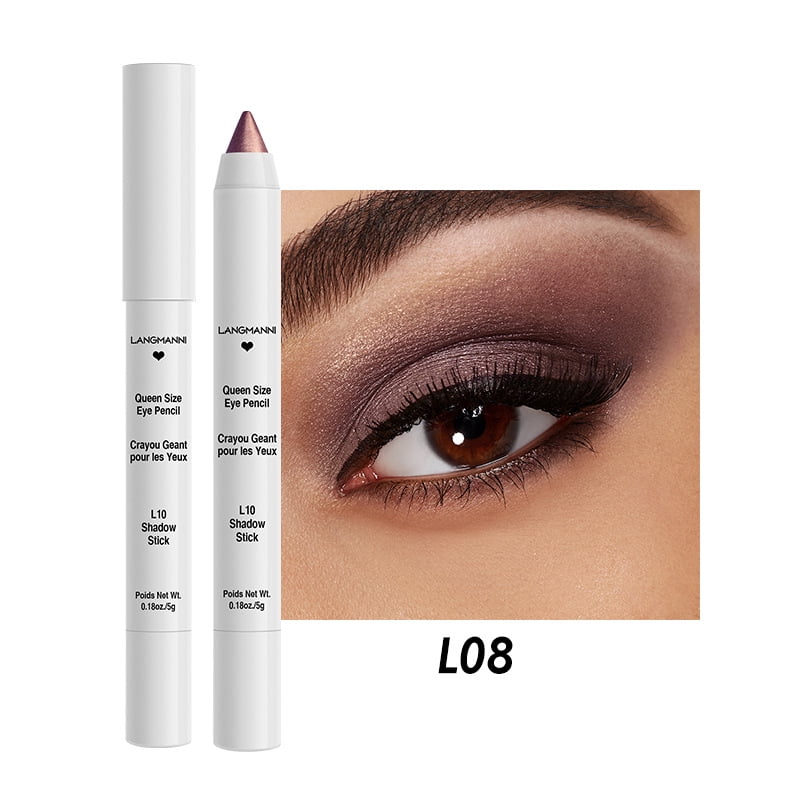 Eyeshadow Stick, Shimmer Cream Eyeshadow and Eyeliner Pencil Waterproof and Long Lasting Shadow Stick for Travel and Daily Use (L08)