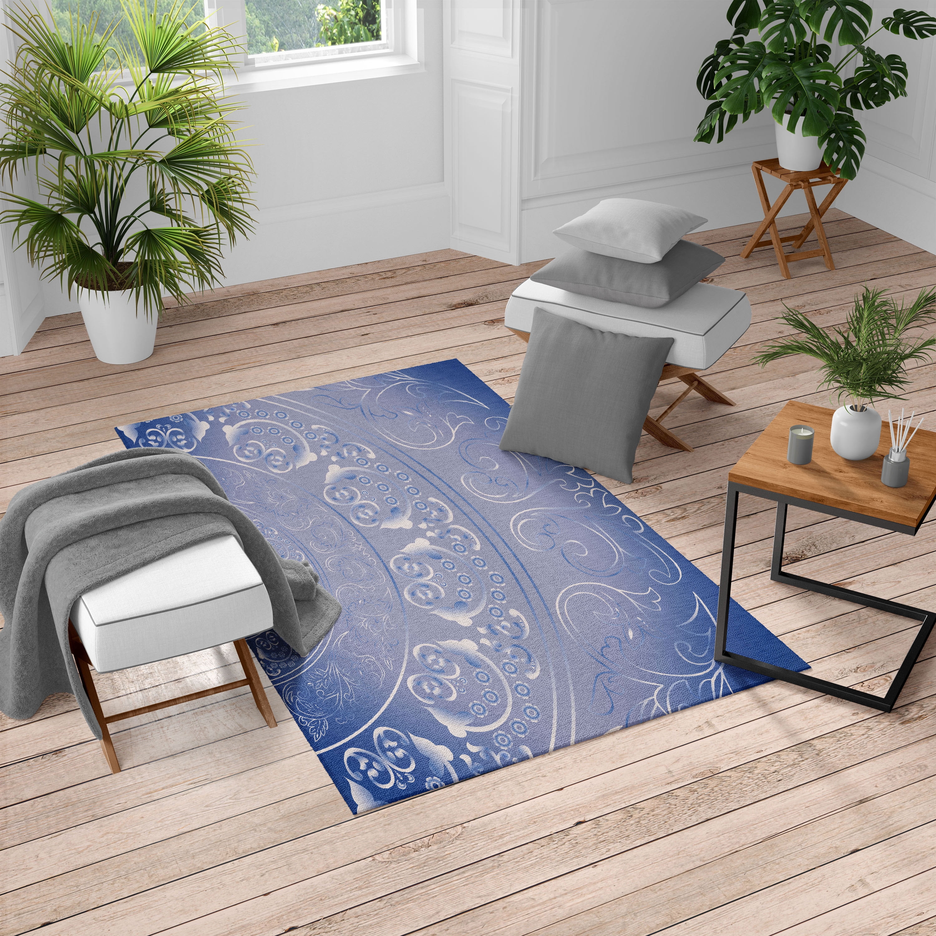 Cosmic Starry Sky Non-slip Round Soft Area Rug Floor Carpet Door Mat Home Decor 