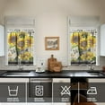 thumbnail image 4 of Vintage Floral Farmhouse Curtains 36 Inch Short - 3 Panel Boho Country Set with Rustic Wildflowers, Rod Pocket Window Treatment for Spring Summer, 4 of 6
