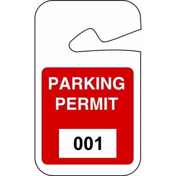 Brady White on Red Parking Permits, Pack of 100