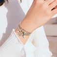 thumbnail image 5 of Xihbxyly Conjunto de Pulsera Tricolor, Dije Estilo Marinero Vintage, Diseño Elástico de Diamantes, Conchas y Borlas Naturales, Accesorio para Boda En La Playa, Regalo para Amigos, Material de Aleació, 5 of 5