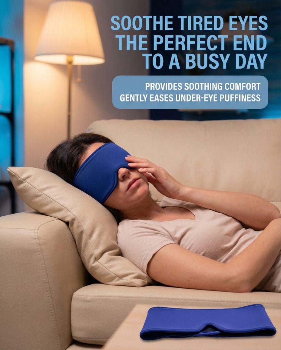 FACEMOON Weighted Cooling Eye Mask for Puffy Eyes Comfort Dark Circles Relief Sleep Essential Design