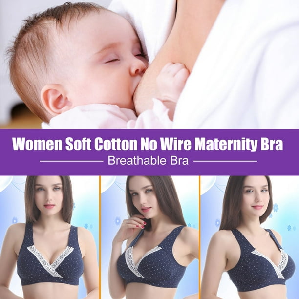 TOPINCN Nursing Bra, Nursing Bras,Women Soft Cotton No Wire
