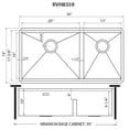 thumbnail image 7 of Ruvati 36-inch Workstation 60/40 Double Bowl Undermount 16 Gauge Kitchen Sink, 7 of 7