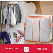 Btomtd Comforter Storage Bag,Clothing Storage Bags,Clothing Storage Bags With Handle And Zipper, Travel Moving Bags For Small Clothes Throw Pillows Quilts
