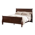 thumbnail image 2 of Poy Three Piece Full Size Bedroom Set, Metal Hanging Pulls, Cherry Brown Wood, 2 of 6